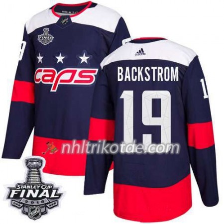 Washington Capitals Trikot Nicklas Backstrom 19 2018 Stanley Cup Final Patch Adidas Stadium Series Authentic - Herren